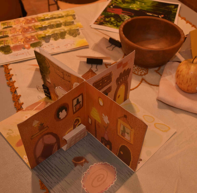 Dollhouse and prints